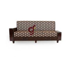 Galaxy One arm Sofa Cum Bed Imported Brown Color (only Karachi)