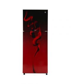 PEL InverterOn Glass Door Freezer-On-Top Refrigerator 11 Cu Ft Maroon Blaze (PRINVOGD-6350) - On Installments - IS-0133