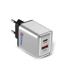 Ronin 33W Type-C To Type-C PD Charger Silver (R-6010) - ISPK-0108