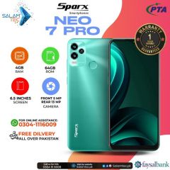 SparX Neo 7 Pro 4GB,64Gb On Easy Installments (9 Months) with 1 Year Brand Warranty & PTA Approved With Free Gift by SALAMTEC & BEST PRICES