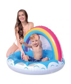 Planet X Bestway Genuine Inflatable Baby Swimming Pool Rainbow Color (PX-10170) - On Installments - IS-0134