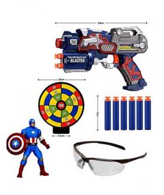 Planet X Captain America Nerf Gun (PX-9267) - On Installments - IS-0134