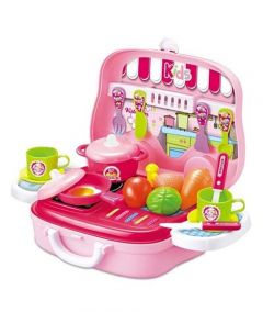 Planet X Cooking Chef Kitchen Pretend Play Set Briefcase Pink (PX-10740) - On Installments - IS-0134