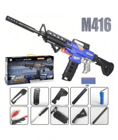 Planet X M416 Nerf Soft Darts Rechargeable Electric Toy Gun (PX-11526) - On Installments - IS-0134