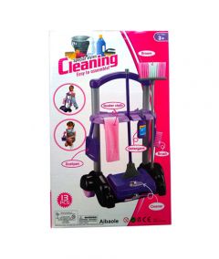 Planet X Cleaning Trolley Set For Girls - 13Pcs (PX-9542) - On Installments - IS-0134