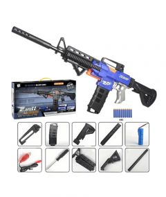 Planet X M416 Nerf Gel Blaster Rechargeable Gun Blue (PX-11699) - On Installments - IS-0134