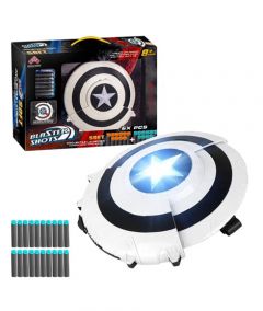 Planet X Captain America Shield Launcher With 6 Darts (PX-11673) - On Installments - IS-0134