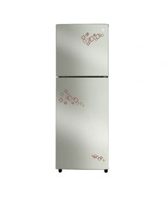 PEL Glass Door Freezer-on-Top Refrigerator 11 cu ft (PRGD-6460)-Pattern Mirror Red - On Installments - IS-0160
