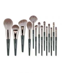 Muicin Professional Makeup Brush Set With Leather Pouch - 14 Pieces  - ISPK-0157