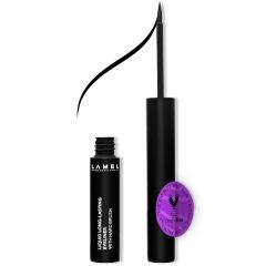 Lamel Liquid Long-Lasting Eyeliner With Hard Brush - 402 Graphite Black - On Installments - IS-0155