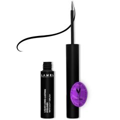 Lamel Liquid Long-Lasting Eyeliner With Soft Brush - 401 Carbon Black - On Installments - IS-0155