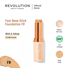 Makeup Revolution Fast Base Stick Foundation - F8 - On Installments - IS-0155