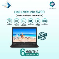 Dell Latitude 5490 Core i5 8th generation, 8GB Ram & 256GB SSD | 6 Months Warranty With Easy Monthly Installments | Like New Box Packed Laptop with Power Adapter?by?SalamTec
