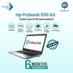 HP Probook 650 G3 Core i3 7th generation, 8GB Ram & 128GB SSD | 6 Months Warranty With Easy Monthly Installments | Like New Box Packed Laptop with Power Adapter?by?SalamTec