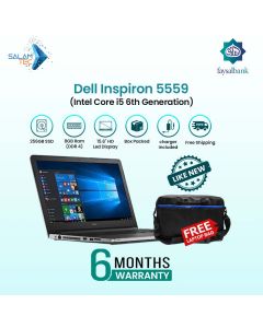 Dell Inspiron 5559 Core i5 6th generation, 8GB Ram & 256GB SSD | 6 Months Warranty With Easy Monthly Installments | Used Laptops with Power Adapter?by?SalamTec