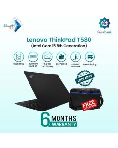 Lenovo ThinkPad T580 Core i5 8th generation, 8GB Ram & 256GB SSD | 6 Months Warranty With Easy Monthly Installments | Used Laptops with Power Adapter?by?SalamTec