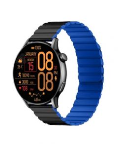 Glorimi M2 Max Bluetooth Smart Calling Watch-Black/Blue - On Installments - IS-0194