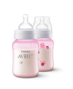 Philips Avent Classic + Baby Bottle 260ML 2 Pcs - 1m+ (SCF573/21) - On Installments - IS-0201