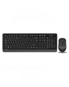 A4Tech 2.4G Optical Wireless Keyboard & Mouse Set Grey (FG1010S) - On Installments - IS-0043