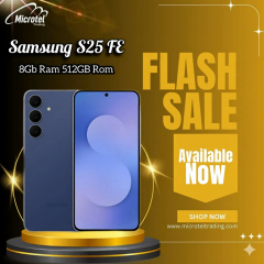 Samsung S25 FE - 8gb Ram 512gb Storage Official PTA Approved With 1 Year Warranty Available On Microtel Trading