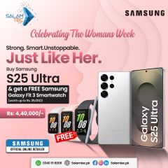 Samsung Galaxy S25 Ultra 12gb 512gb 1 Year Brand Warranty and PTA Approved With Free Gift Samsung Smart Watch Fit 3