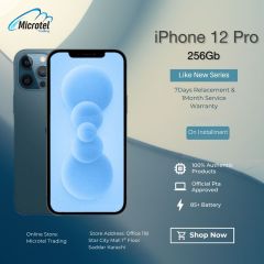 Apple iPhone 12 Pro 256gb Official PTA Approved Just Like New Mobile With Free 20w Charger, Front & Back Protector and Back Cover Available On Installment By Like New Mobiles