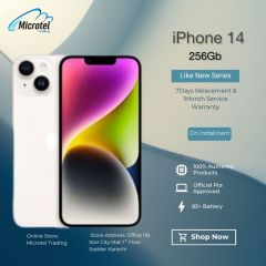 Apple iPhone 14 256gb - Official PTA Approved And Authentic Original Product Warranty With Free 20-W Adaptor, Back & Front Protector And Back Cover On Instalment By Like New Mobiles