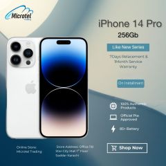 Apple iPhone 14 Pro 256gb - Official PTA Approved And Authentic Original Product Warranty With Free 20-W Adaptor, Back & Front Protector And Back Cover On Instalment By Like New Mobiles