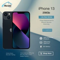 Apple iPhone 13 - 256gb Storage - PTA Approved Warranty with 20w charger and cable, Free Back cover and Protector By Like New Mobiles