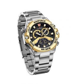 Naviforce Fashion Digital Analog Men's Watch Silver (nf-9207-4) - On Installments - IS-0140