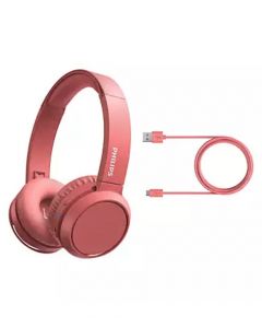 Philips Wireless Bluetooth Over Ear Headphones Red (TAH4205RD/00) - On Installments - IS-0030