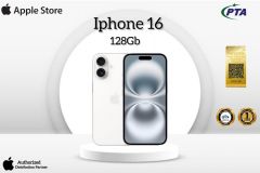 Iphone 16 128Gb Official Pta 1Year Mercantile Warranty_On White Installment By Official Apple Store