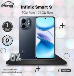 Infinix Smart 9  4-128Gb Black Official Store Pta 1Year Warranty_On Installment_By Microtel Trading