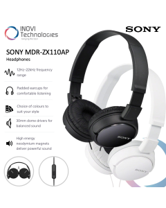SONY MDR-ZX110AP | Headphones | INOVI TECHNOLOGIES