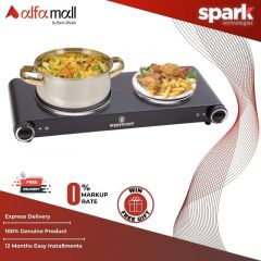 Westpoint WF-262 Double Burner Electric Hot Plate 2500W Power with Independent Temperature Controls On Installment By Spark Technologies