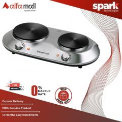 Westpoint WF-282 Double Burner Electric Stove 2500W with Heavy Duty Cast Iron Plates On Installment By Spark Technologies