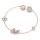 Swarovski Swan bracelet Magnetic closure, Swan, Pink, Rose gold-tone plated