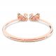 Swarovski Swan bangle, Red, Rose gold-tone plated