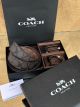 Coach Men's Leather Belt Set - Grey and Brown