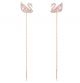 Swarovski Dazzling Swan drop earrings Swan, Pink, Rose gold-tone plated