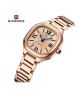 Naviforce Femme Square Edition Watch For Women Gold (NF-5042-3) - On Installments - IS-0212