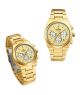 Naviforce Bond Chrono Watch For Couples Golden (nf-8048C-1) - On Installments - IS-0212
