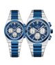 Naviforce Bond Chrono Watch For Couples Blue (nf-8048C-2) - On Installments - IS-0212