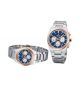 Naviforce Bond Chrono Watch For Couples Silver (nf-8048C-3) - On Installments - IS-0212