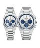Naviforce Bond Chrono Watch For Couples Silver (nf-8048C-4) - On Installments - IS-0212