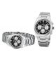 Naviforce Bond Chrono Watch For Couples Silver (nf-8048C-5) - On Installments - IS-0212