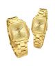 Naviforce Square Soulmates Watch For Couple Golden (NF-9239C-1) - On Installments - IS-0212