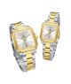 Naviforce Square Soulmates Watch For Couple Two Tone (NF-9239C-6) - On Installments - IS-0212