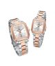 Naviforce Square Soulmates Watch For Couple Two Tone (NF-9239C-7) - On Installments - IS-0212