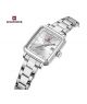 Naviforce Square Class Edition Watch For Women Silver (NF-9252l-7) - On Installments - IS-0212